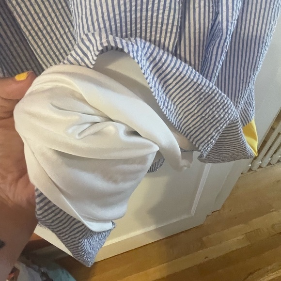 Elle Dress, brand new with tags, size xl, blue striped with yellow - Picture 3 of 6